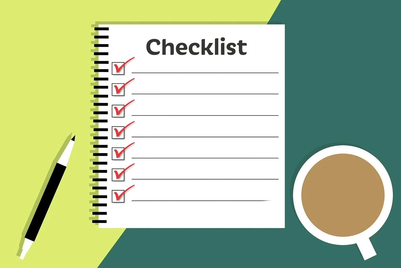 Checklist with checkmarks
